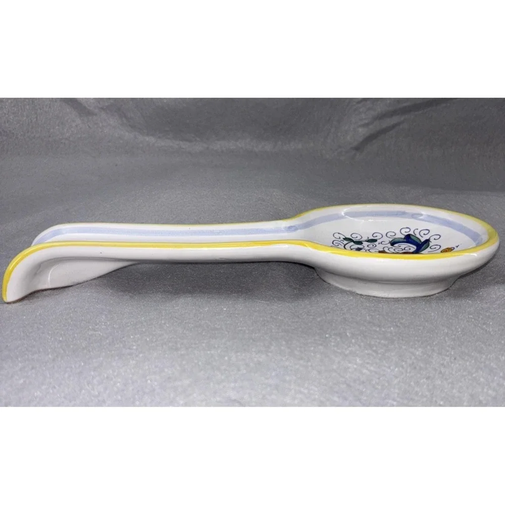 Deruta Arte D'Italia Imports Hand‎ Painted Spoon Rest Made in Italy EUC